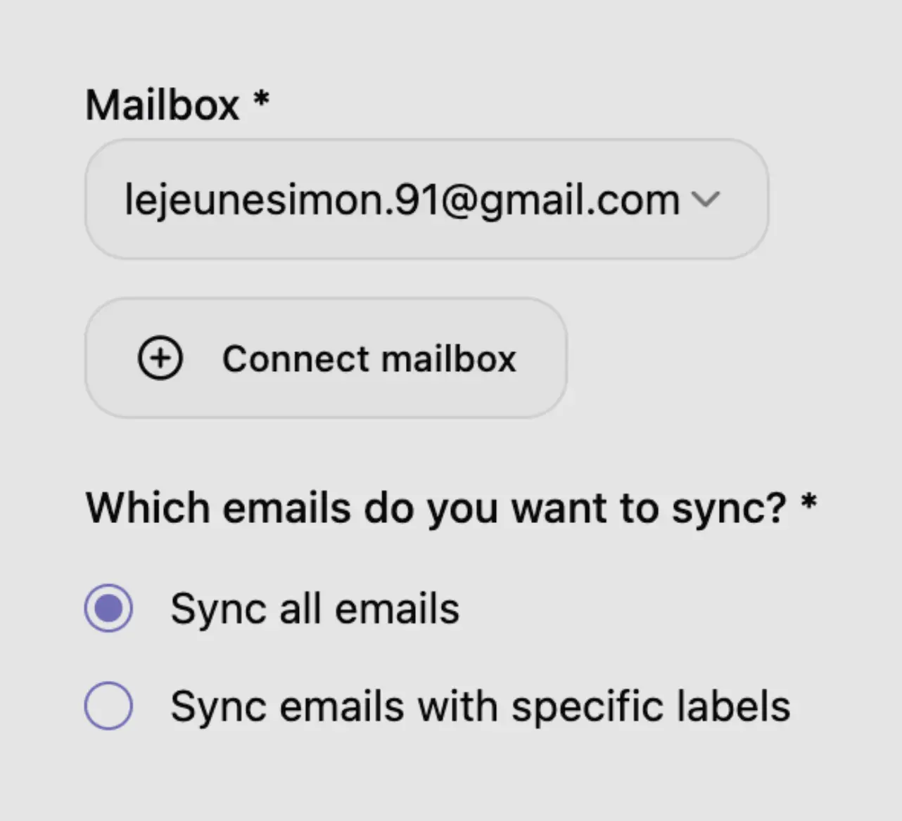Step 2: connect your mailbox