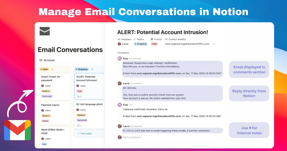 Sync your emails with Notion | Slap